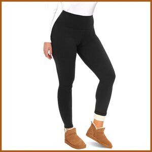 Fleece Lined Leggings - Thermal High Waisted Tummy Control Winter Pants